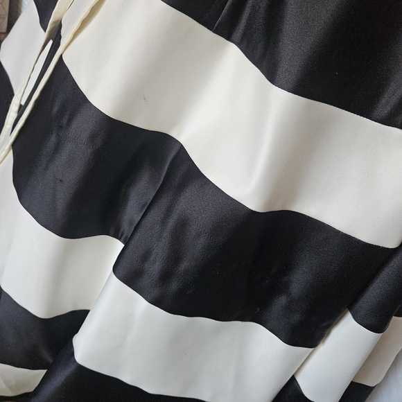 Jessica McClintock *Rare* Strapless Corset Back Striped Gown w/ crinoline - Picture 8 of 12